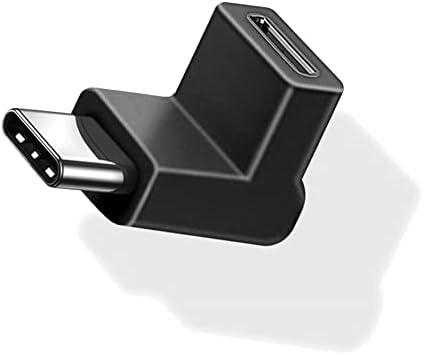 Адаптер inFinesse USB C под прав ъгъл, от 90 градуса USB-C към адаптер USB Type C за мъже и жени USB-C 3.1 PD 20 W Бързо Зареждане на