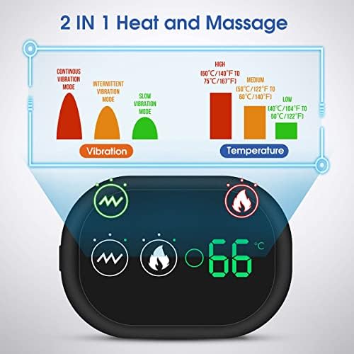 Електрически вибриращ масажор за раменния пояс, врата и Раменните Стави С Подгряване, Черен