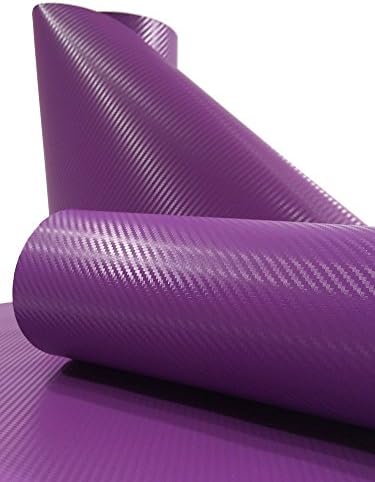 3D-vinyl стикер от въглеродни влакна лилав цвят с въздушно версия, комплект кожи за модове от System Skins - Съвместим с Microsoft