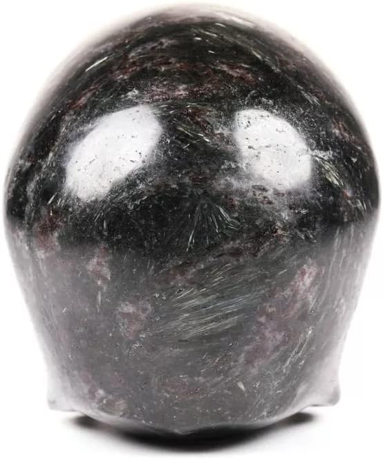Г-н ЧЕРЕПА 5,0Астрофиллит, статуетка на кристален череп, реалистична, кристал, лечебен камък, ръчно издълбани като камък, скулптура