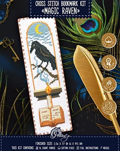 Комплект за Бродиране Счетным кръст Povitrulya Magic Raven - Набор от Отметки Направи си сам за ръчна бродерия