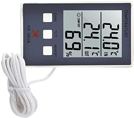 UXZDX CUJUX Цифров Термометър, Влагомер за Измерване Влажността на Температурата в закрито на открито C/F LCD дисплей Сензор