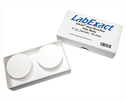 Стъклен филтър от микрофибър LabExact 1200031 клас 934AH, боросиликатное стъкло, без свързващо вещество, 1,5 микрона, 4,7 см (опаковка