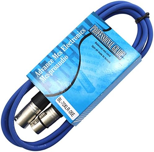 MCSPROAUDIO 10-крак кабел за микрофон XLR от мъжа към жената (в синьо)