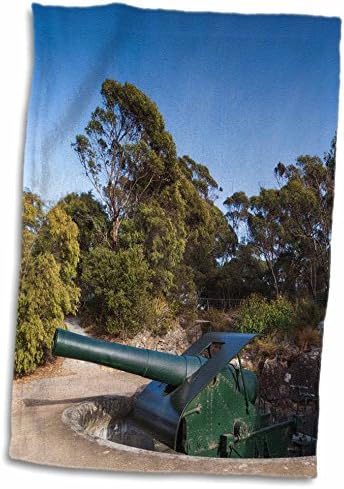 3dRose Австралия, Крепост, връх Аделаида, 6-инчов пушка - Кърпи (twl-226361-3)