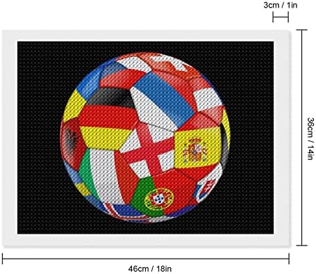 Футбол със Знамената на Европа Диамантена Живопис Комплекти за Пълен Dril Диамантени Картини Художествени Комплекти за Дома