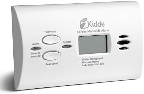 Детектор за дим Kidde, Работещ на батерии, на Съединителната Димна аларма, led подсветка и Аларма за угарном газ на батерии с цифров