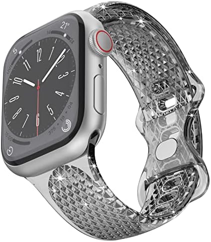 Прозрачен каишка за часовник, който е съвместим с Apple Watch 38 мм 40 мм 41 мм 42 мм 44 мм 45 мм на 49 мм, Взаимозаменяеми каишка