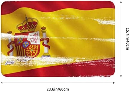 Мат с Флага на Испания - Мат, за да влезете в помещение - Противоскользящий Сгъсти Здрава Подложка за улица - Добре дошли мат - Начало