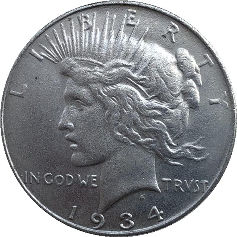 1934-P Американски Монети От Месинг Със Сребърно Покритие Старинни Занаяти Колекция на Чуждестранни Възпоменателни монети