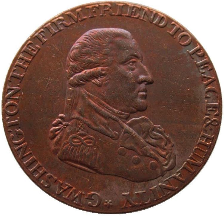 Американска Монета Половин Пени Вашингтон 1795 Медни Реплика на Монетата е Чужда Реплика Възпоменателни монети