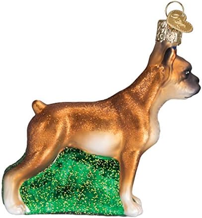 Коледна украса на Стария свят: Колекция за Кучета, Стъклени Формовъчни Украса за Коледната Елха, Куче-Боксер