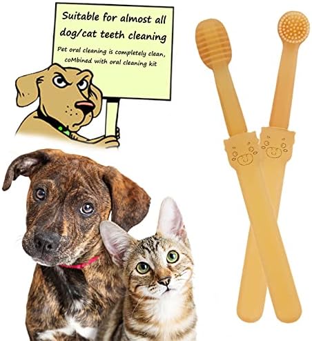 Четка за зъби за най-малките Кучета, Котки и деца, Мека Силиконова четка за Зъби 360 Градуса, За да се Грижи за зъбите, Хигиена на устната