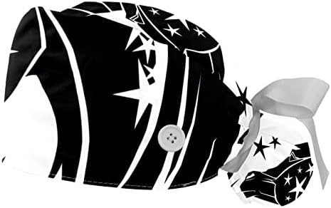 2 Бр. Кръгла Татуировка във формата на Главата на Еднорога със Звездите, Работна Шапка, Пищната Шапка, Един Размер, Многоцветен