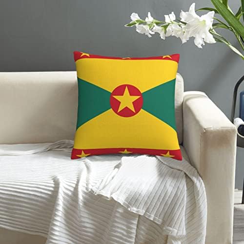 Мека Удобна Двустранен Плюшен Калъфка с флага Гренады, практично за дома, 18 X 18 инча