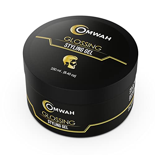 OMWAH Професионален гел за оформяне на косата за мъже, гел за коса силна фиксация за момчета с витамин е и Pro-VB5, формула