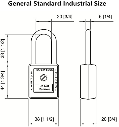 SAFBY 50 Различни блокировочных брави с ключ и 50 маркировочными етикети Lock Out - катинари Лото Safe за станции и устройства Lock Out Tag Out