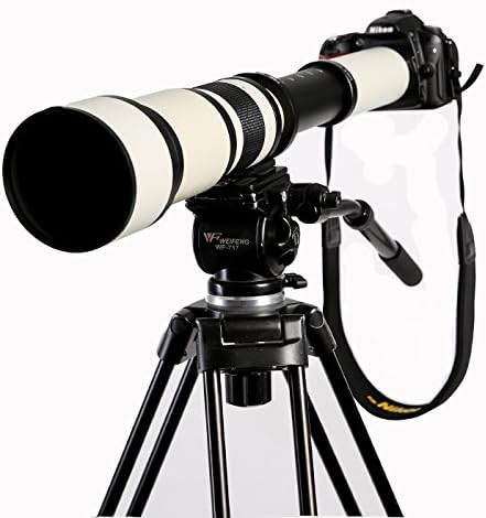 Нов огледален телеобектив 650-1300 мм, с ръчно фокусиране, за да Canon (Canon, Черен)