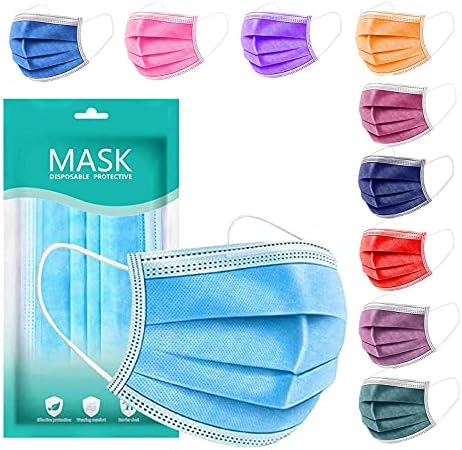 Homebaby Възрастни Еднократна маска за лице 3Ply Защитен Устата, Затварящ Дишащи Кърпи За Лице, Шал От прах, Балаклавы