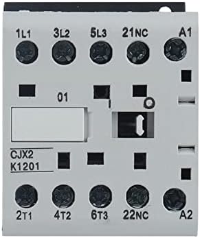 LEMIL CJX2-K Мини контактор ac 3P 3main 1NO/3main 1NC Напрежение на бобината 220 v 50 / 60hz 6A 9A 12A 1 бр. (Цвят: CJX2-K-0910)