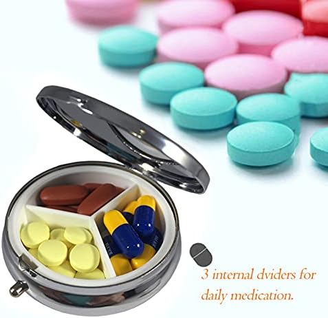 6 бр. Елегантна кутия за хапчета, творчески преносим Органайзер за витамини за медицински таблетки с 3 компоненти за чантата, джоба