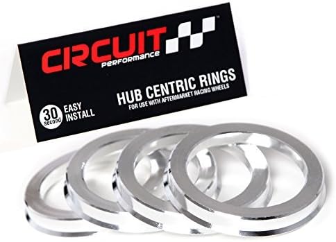 Пръстени за центриране ступиц Circuit Performance (4 групи) - Алуминиеви пръстени за ступиц от 87,1 до 78,1 мм - Съвместима с Chevy