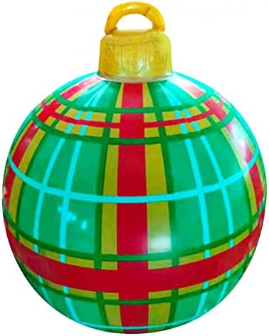 Открит Коледен Украсени с Надуваем Балон, 23,6-инчов PVC Гигантски Коледен Надуваем Балон, Коледни Надуваеми Балони, Украси за Коледната Елха,
