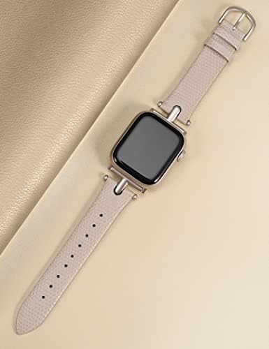 Кожена каишка Wearlizer, съвместим с каишка на Apple Watch За жени 38 мм 40 мм 41 мм 42 мм 44 мм 45 мм на 49 мм, Модерен кожена каишка