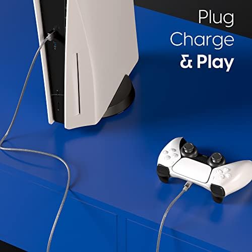 Кабел за зареждане на контролера TALK WORKS Playstation 5 USB C - Удължен кабел бързо зарядно устройство Type C в найлонов
