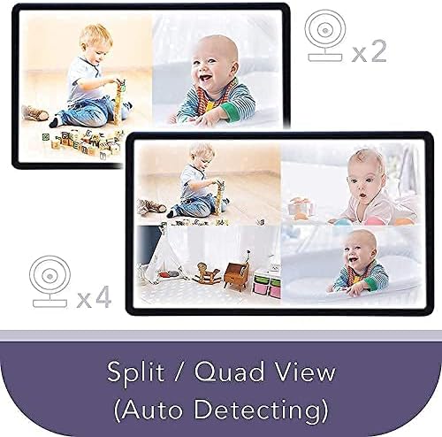 Следи бебето LEREVE Low EMF 5 HD с 3 Камери, автоматично намаляване на шума, Интелигентно разпознаване на детския плач,