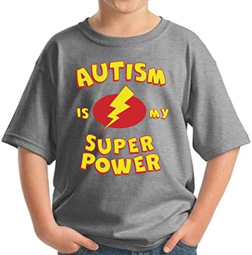 Младежка риза Pekatees Аутизъм Аутизъм is My Super Power Детска Тениска за информираност за аутизма