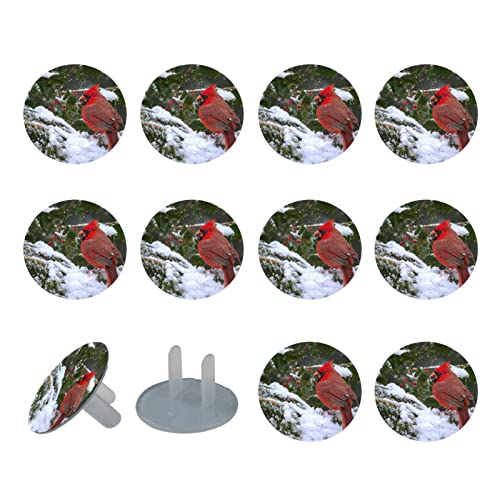 Зимни шапки за контакти Cardinal Bird 12 бр. - Защитни капачки за контакти, за деца – Здрави и устойчиви – Лесно да защитават вашите контакти