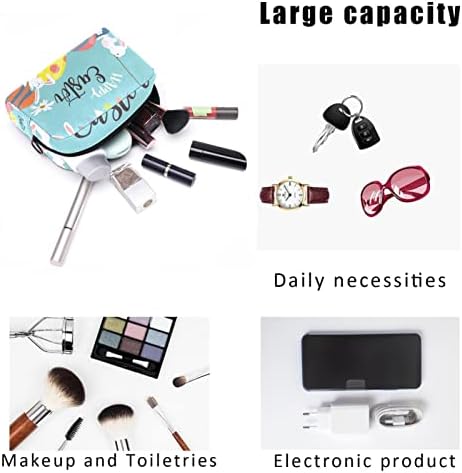 TBOUOBT козметични чанти за Жени, Косметичка За Пътуване, Органайзер за Тоалетни Принадлежности, Яйце на Великден Заек