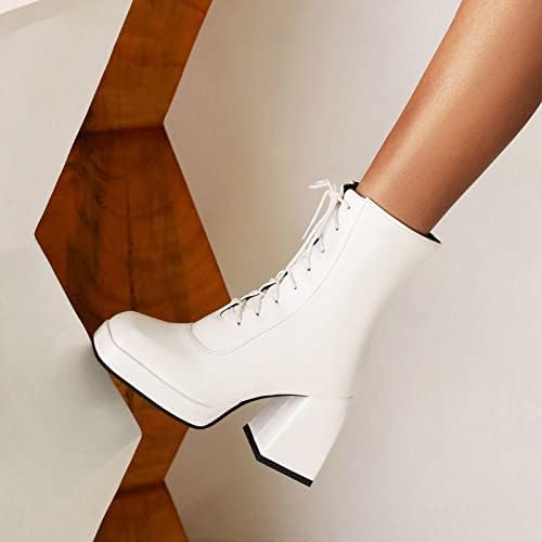 oiangi / Дамски обувки не сужающемся надолу масивна обувки с квадратни пръсти; Модни Обикновена Непромокаеми Обувки на платформа със