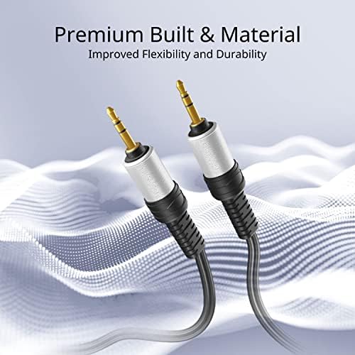 Аудио кабел TNP Premium с Позлатените покритие от 3,5 мм (6 фута) - Жак за свързване на Допълнителни Стереогарнитуры AUX