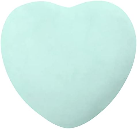 Възглавница от кремава плюшени 'ILY' във формата на Сърце 13 x 13, расшитая флисом и украсена с пайети