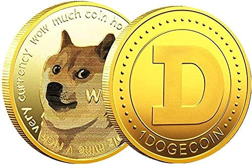 1БР Златна Възпоменателна Монета Dogecoin, Златна Монета Дожа, Лимитирана Серия Събират Монети с Защитен Калъф