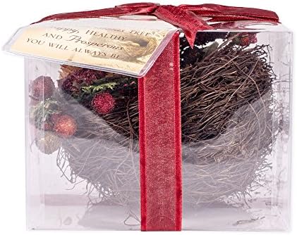 Вдъхновяваща Червено-Кафява Подарък кутия Legend of Nest с Панделка и биркой