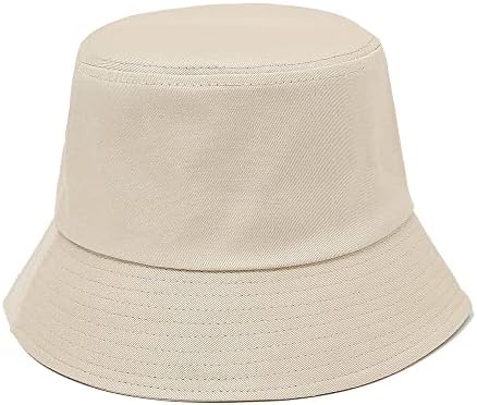 DOANNOTIUM в памучна Панама Шапка Дамски Упаковываемая Солнцезащитная шапка, Мъжки Реверсивная Рибарска шапка