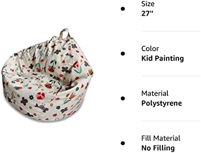 YuppieLife Мека играчка За съхранение на стола-торби за животни, Платно калъф за деца (Без пълнител) /Може да се пере в машина и здрав