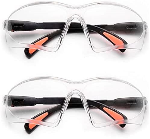 EUXOR, Защитни очила (2 опаковки), Очила за защита на очите от прозрачна защита от замъгляване, устойчиви на надраскване и осколкам,