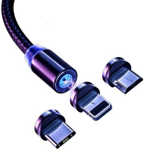 TEAFIRST 3 в 1 Магнитно Зарядно Устройство, USB Type C, 8-Пинов Кабел за зареждане на Смартфон