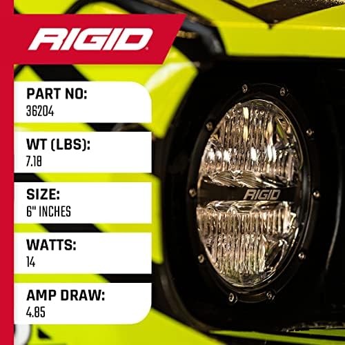 RIGID INDUSTRIES – Led офроуд светлини серия 360 с 6-инчов водещ символ за средна скорост 20-50 мили в час Плюс чифт бяла подсветка