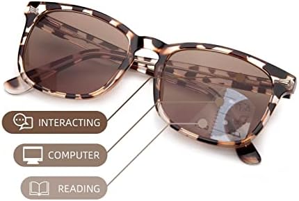 Постепенно Мультифокальные Слънчеви очила за Четене LianSan за Жени и Мъже за Пролет Шарнирной Акрилни Рамки UV400 Sun Readers