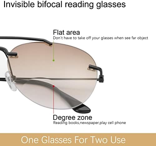 Vepiant 2 Двойки Бифокальных Очила За Четене UV400 Защита от Външни Слънчеви Очила Слънчеви Читатели Нюанси на Анти-Синя
