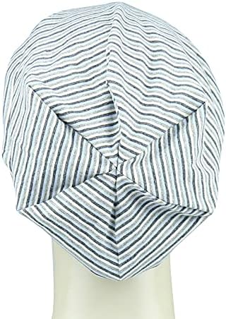Дамски шапка за сън FocusCare със сатенена подплата За Къдрава Коса, може да се Регулира Отвън-Памук, Вътрешна част-Копринен