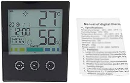 ОРЕХ Дигитален Влагомер, Термометър, Сензори за Влажност Монитор Led Датчик с Картографиране на Време Вградени Часовници