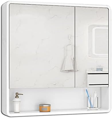 Комплект за баня FIFOR, с две врати, Дървена Огледален гардероб, Стенно съхранение Над тоалетна, една или повърхностен монтаж (Цвят: