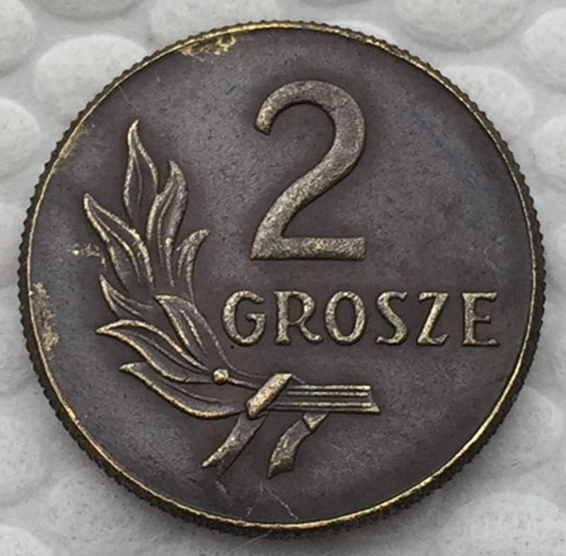 QINGFENG 1949 Полска Монета Меден Производство на Антични Монети, Чуждестранна Възпоменателна Монета Събиране на Монети Занаяти