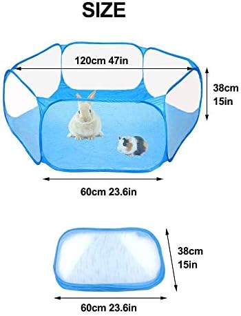 Палатка-Клетка за малки животни, C & C, 2 Опаковки, Дишаща и Прозрачен Кошарката за домашни любимци, Открит плувен Ограда за упражнения на